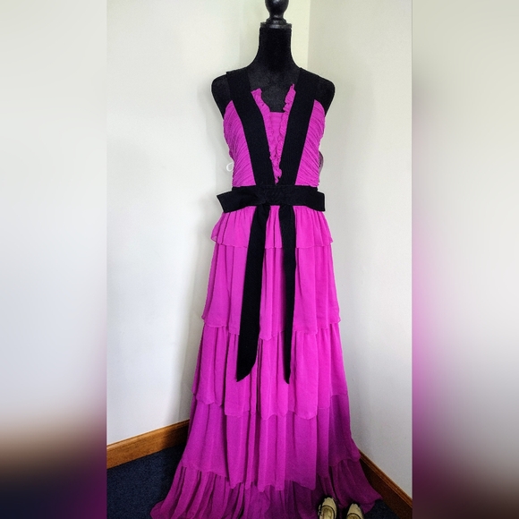 Brand new Purple Long Gown Made in Spain Size 40 - Picture 5 of 16
